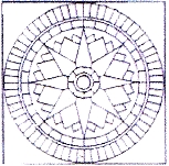 Rosette Stencil for creating patterns with Stencil coatings